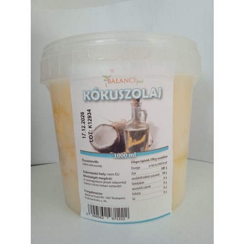 Kókuszolaj / Kókuszzsír 1000 ml