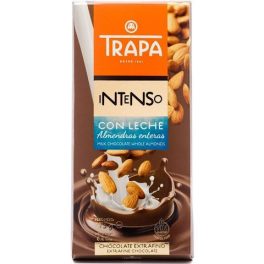   Trapa Intenso, Tejcsokoládé tábla, egész mandulával (leche almendra), 175g