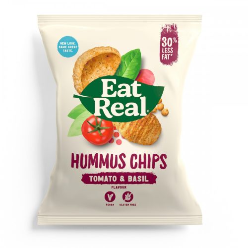 Eat Real Hummus Chips - Paradicsomos és Bazsalikomos 45g