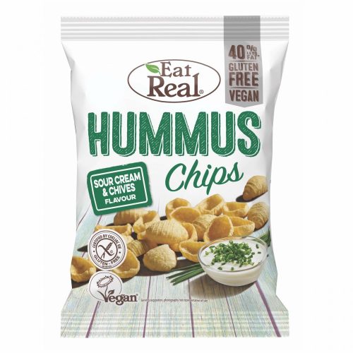 Eat Real Hummus Chips - Tejföl ízű és Snidlinges (Metélőhagymás) 45g