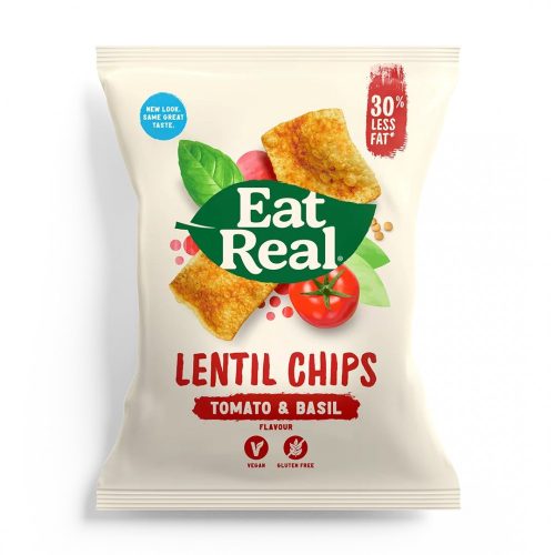 Eat Real Lencse Chips - Paradicsomos és Bazsalikomos 40g