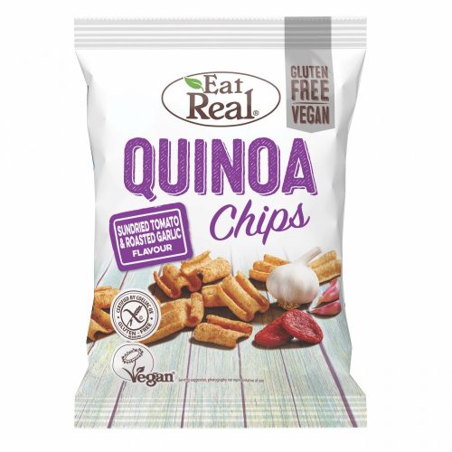 Eat Real Quinoa Chips - Napon Szárított Paradicsomos és Sült Fokhagymás 30g
