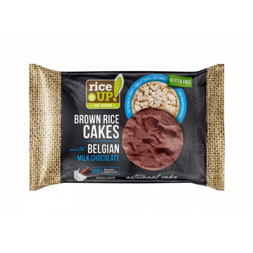 RICEUP TELJES KIŐRLÉSŰ BARNA RIZS SZELET TEJCSOKOLÁDÉVAL 30 G