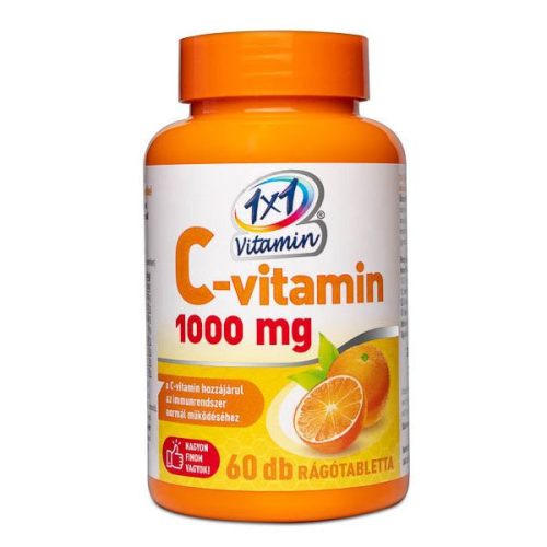 1x1 Vitamin C-vitamin 1000 mg  narancsízű rágótabletta  (60 db)