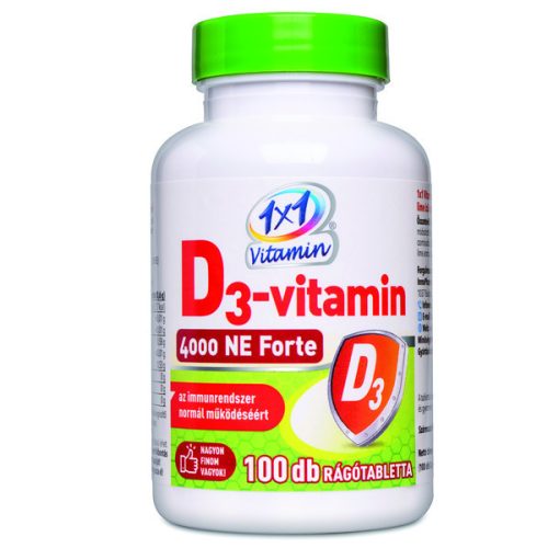 1x1 Vitamin D3-vitamin 4000 NE Forte lime ízben, édesítőszerrel (100 db)