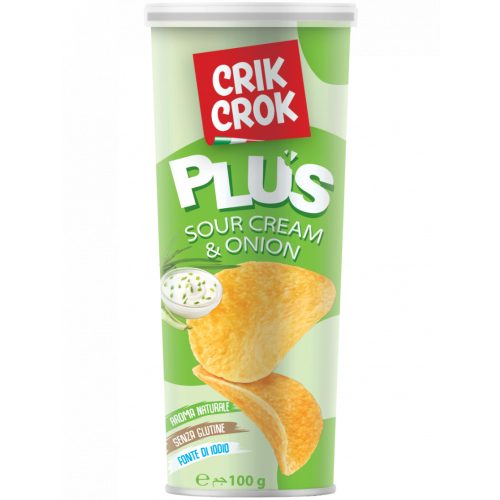 Crik Crok chips, hagymás-tejfölös, gluténmentes, 100g