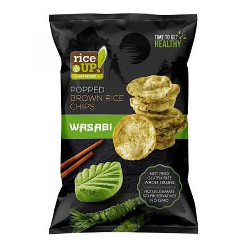 Rice up, wasabi ízű rizs chips, 60g