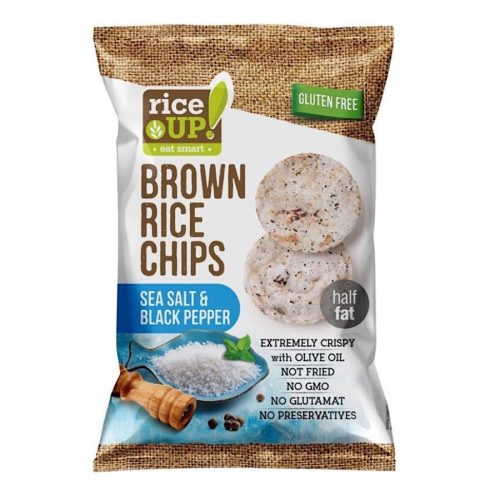 Rice up, sós és borsos ízű rizs chips, 60g