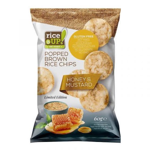 Rice up, mézes-mustáros ízű rizs chips, 60g