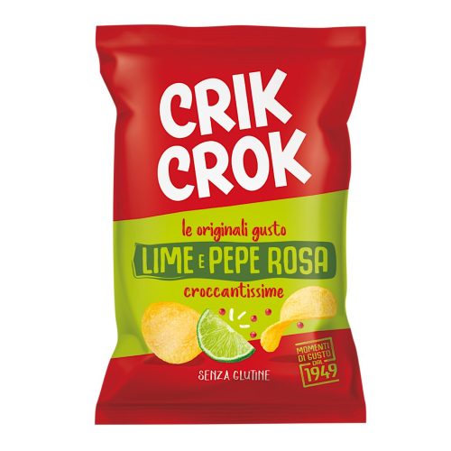 Crik Crok chips, rózsabors-lime, gluténmentes, 70g