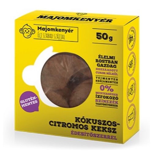 Majomkenyér, Kókuszos-Citrusos keksz, 50g