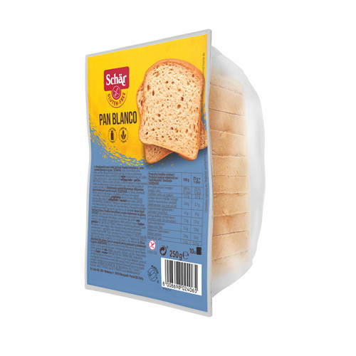 Schar Pan Blanco kenyér, gluténmentes, laktózmentes, 250g