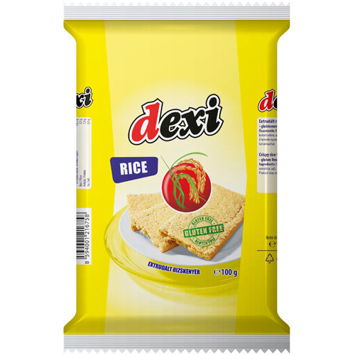 Dexi, extrudált rizskenyér, 100g (12 szelet)