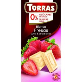   Torras, Epres fehércsokoládé, hozzáadott cukor nélkül, gluténmentes, 75g