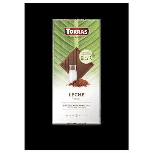 Torras, Stevia, Tejcsokoládé tábla, hozzáadott cukor nélkül, édesítőszerrel, gluténmentes, 100g
