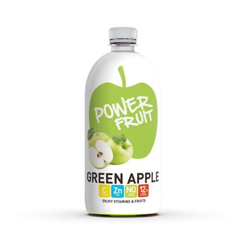 Power Fruit Zöldalma ízű ital, C-vitaminnal és cinkkel, 750ml