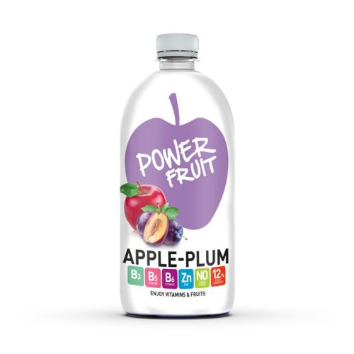 Power Fruit Alma-Szilva ízű ital, B-vitaminokkal és guaranával, 750ml