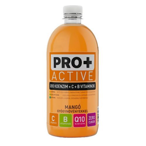 Pro+ Active, Mangó ízű ital, Q10, C- és B-vitaminnal, 750 ml