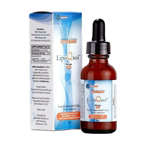 Interhealth LipoQsol, Q10 koenzim tartalmú étrendkiegészítő, 30ml