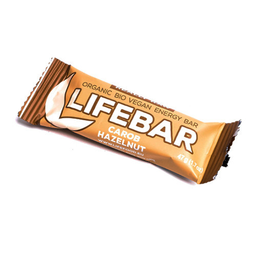 Lifebar Bio nyers szelet - carob-mogyoró - 47g