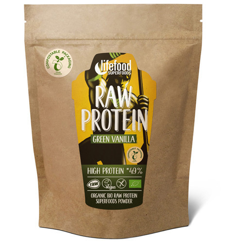 Lifebar Fehérjepor – Vaníliás, nyers, vegán, 450g
