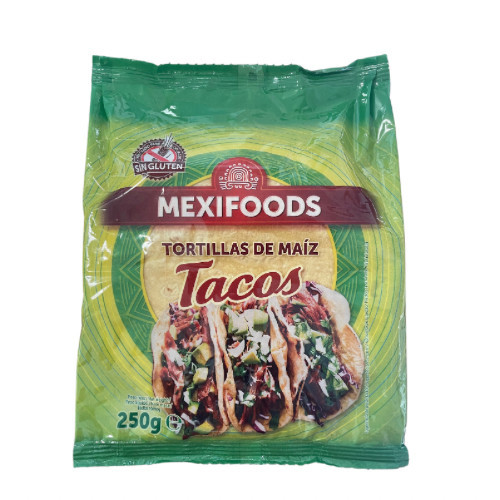 MEXIFOODS Tortilla - kukoricás, gluténmentes, 16cm, 250g, (10db/csomag)