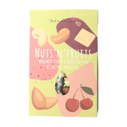 Mendula Magkeverék fehér csokoládéval és aszalt meggyel, 150g