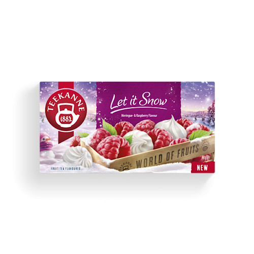 Teekanne, WOF Let it snow, habcsók és málna íz. Gyümölcstea, 45g