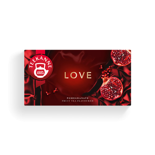 Teekanne, WOF Love, gránátalma és őszibarack ízű gyümölcstea, 50g