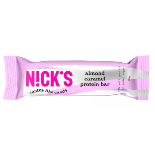 Nick's Almond caramel/mandulás karamellás proteinszelet 50 g