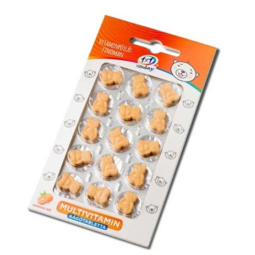 1x1 VITADAY MULTIVITAMIN RÁGÓTABLETTA MACIS 15DB