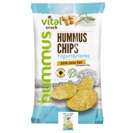   VitalSnack humusz chips joghurtos- és zöldfűszeres ízesítéssel 65g