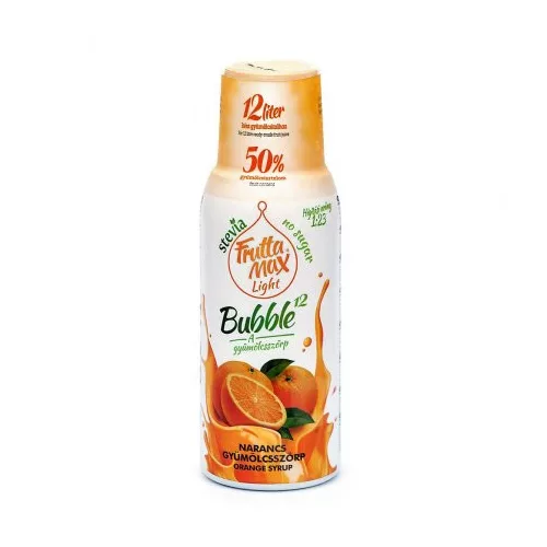 Fruttamax bubble 12 narancs light, 500 ml